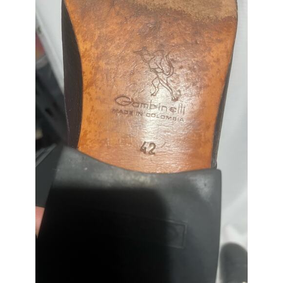 Gambinelli Made in Colombia size 42 black leather loafers - Picture 4 of 8
